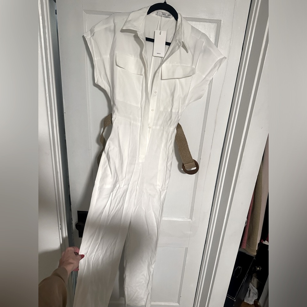 Mango White Jumpsuit